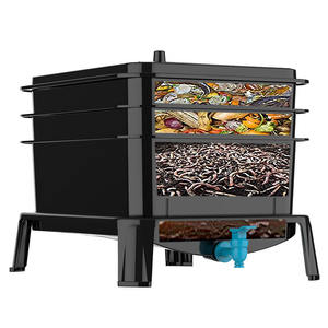 Yüksek kaliteli dikdörtgen solucan makinesi Diy gübre solucan çiftlik Composter solucan kulesi solucan kompost <span class=keywords><strong>bin</strong></span> - Product Image 3