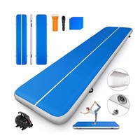 Tapis de sol gonflable en PVC bleu personnalisable - Imperméable et durable pour la pratique de la danse et de l'acrobatie