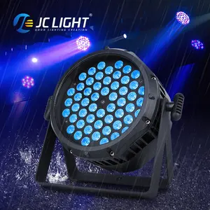 Açık 54*3w Rgbw sahne ışıkları Dj düğün disko IP65 düz Parled Dmx su geçirmez Led Par ışık