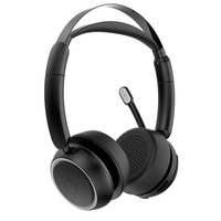 Casque sans fil avec écouteur et micro pour camionneur, idéal pour le travail, les téléphones de bureau, microphone intégré, suppression du bruit