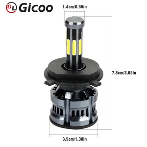 ไฟหน้ารถยนต์ GICOO X8 360 8 ด้าน 50W 10000LM H4 พร้อมระบบระบายความร้อน ไดรเวอร์ Canbus หลอดไฟ LED H7 H11 H4 9005 9006 - Product Image 2