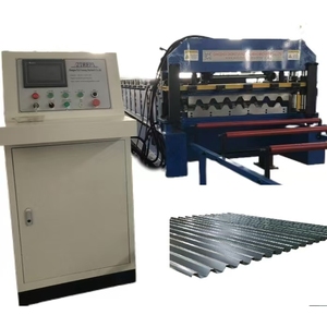 Mesin pembentuk gulungan ubin atap kumparan lembaran trapesium Baja seng aluminium berwarna cepat cepat cepat - Product Image 1