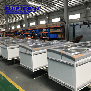 Venta al por mayor 220V Single-Temperature Island Freezer Deep Display Freezer -18C Temperatura Single Glass Door Display Freezer - Product Image 3