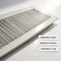 Grille d'aération murale commerciale encastrée de haute qualité, revêtement poudré, 10*6, à lamelles verticales, antirouille
