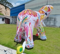 Mascottes d'éléphant gonflables géantes en PVC personnalisées avec impression numérique couleur pour événements