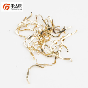Fengdakang Precision Metal Stamping Parts Gold Plated Phosphor Bronze Connection <b>Terminals</b> Customizable Size - Product Image 3