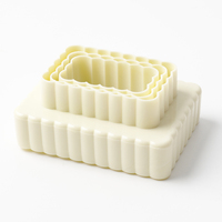 Offre Spéciale 3 pièces en plastique moule à biscuits rectangle emporte-pièces pour Fondant biscuits fabricant trancheuse moules outils de cuisson