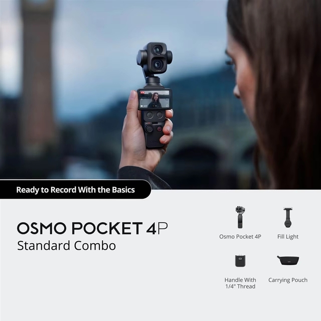 Osmo Pocket 4 Pro 4K Gimbal Camera Standard Combo Stabilized Handheld Mini Vlogging Portable Video Recorder for Travel