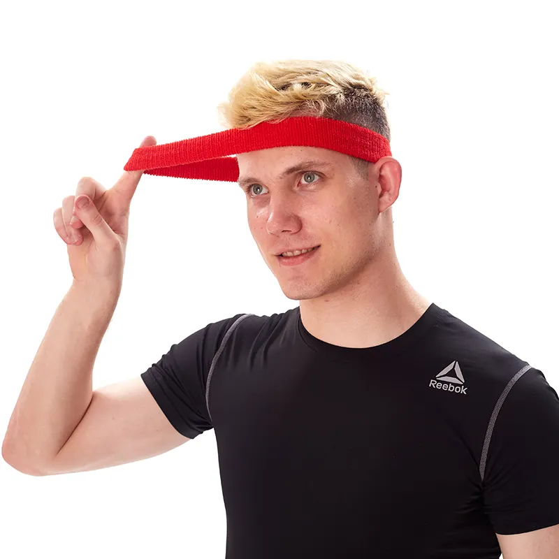 Faixa de cabeça antiderrapante para esportes, logotipo feito sob encomenda anti-transpirante estampada para correr, tiara de suor para cabeça