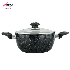 Juego de utensilios de cocina antiadherentes, juego de olla y sartén de <span class=keywords><strong>piedra</strong></span> de mármol, gran oferta, 20 Uds. - Product Image 2