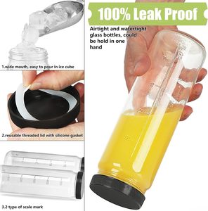 20 Oz botol Juicing kaca silinder stoples minum tinggi Mason kaleng Jar 600 ml perjalanan cangkir air untuk jus Smoothie vanila - Product Image 3