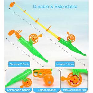 <span class=keywords><strong>Jeu</strong></span> de pêche magnétique en nylon, <span class=keywords><strong>poisson</strong></span> flottant dans la mer, sacs de rangement portables, baignoire, animaux colorés avec filet - Product Image 5