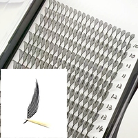 Pestañas de Anime, 120 Fans, Extensiones de Pestañas Individuales, Pestañas en Racimo de Volumen, Longitudes Mixtas de 8-20mm, 20 Raíces, Curvatura C, Grosor de 0.07mm