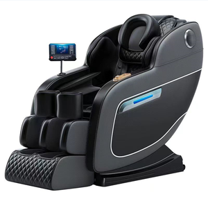 2024 Beliebtester Luxus PU-Leder Grau/Schwarz Ganzkörper Automatischer <span class=keywords><strong>Massage</strong></span>-Sessel Zero-Gravity-System LCD-Touchscreen - Product Image 1