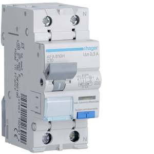 AFA810H Personalizzabile con Hagers RCBO 4500A 1P+N curva C 10A tipo A 300mA 2M - Product Image 1