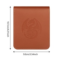 Sac à dés en cuir de poche avec dragon en relief, sac à dés de haute qualité pour joueur de RPG