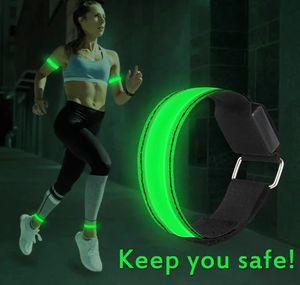 Cool <span class=keywords><strong>LED</strong></span> Glowing Slap Brassard Lumière Courir Brassard Règle Bracelets Sports de plein air Fêtes et Bracelet Lumières - Product Image 5