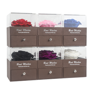 Transparent acrylic flower box Valentine's Day gift flower box acrylic gift box cassette drawer