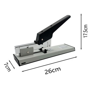 <span class=keywords><strong>Agrafeuse</strong></span> <span class=keywords><strong>manuelle</strong></span> robuste en métal, la plus vendue, avec bras long, gris, capacité de 100 feuilles, pour reliure durable - Product Image 2