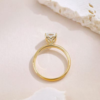 Bague Solitaire True Love en Diamant de Laboratoire Or Jaune 18K – Bagues de Fiançailles pour Femme, Bijoux Fins, Bagues en Diamant de Laboratoire pour Usage Quotidien