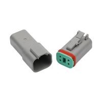 Conector Automotriz Sellado de 4 Vías a Prueba de Agua, Gris, Terminal Eléctrico para Conexión de Automóviles y Camiones
