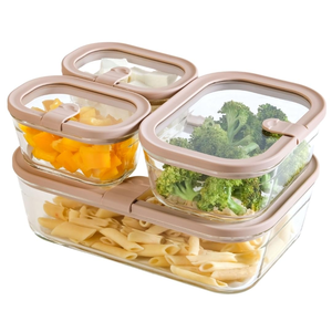 Recipiente de Vidrio para Almacenamiento de Alimentos con Tapa de Vidrio - Product Image 1