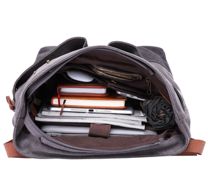 Thiết Kế Mới 2024 Cá Nhân Thương Hiệu Riêng Nhãn Logo Không Thấm Nước Sáp Vải Da Mens Máy Tính Xách Tay Túi Ba Lô - Product Image 5