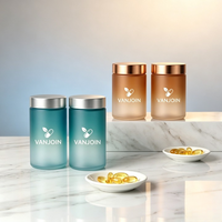 Bocaux en verre personnalisables 150ml 180ml 200ml 250ml avec couvercle CR pour compléments alimentaires, bonbons gélifiés, vitamines et poudres protéinées – Emballage fantaisie