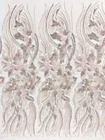 Tissu brodé de fleurs en relief 3D avec perles pour robes de mariée et robes de soirée - Robes de mariée et tenues de soirée