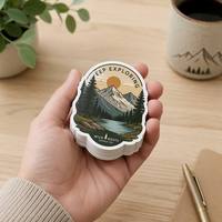Juego de Pegatinas Vintage para Aventuras al Aire Libre, Calcomanías Retro de Parques Nacionales, Camping y Senderismo, Vinilo Resistente a la Intemperie para Equipo de Viaje