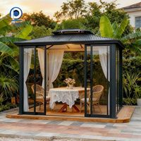 Pergola motorisée moderne Prima en promotion, résistante au vent, sur mesure, pour terrasse, cour et bord de piscine