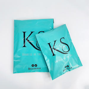 Sacs d'expédition en polyéthylène imperméables de couleur vert sarcelle, enveloppes d'expédition, sacs en polyéthylène, logo personnalisé imprimé, sacs d'expédition en polyéthylène - Product Image 1