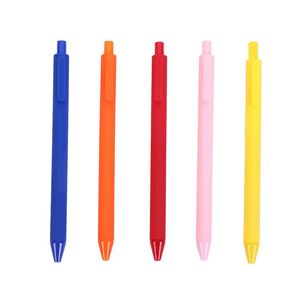 Plastic Gel Press Type Pen Colorful Black 0.5mm Custom Logo Stationary Press Gel Pen for Promotion <b>Gift</b> - Product Image 1