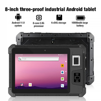 8 pulgadas Android 13,0 Industrial Tablet PC NFC UHF RFID lector de huellas dactilares biométrico de mano resistente MRZ texto pasaporte ID lectura