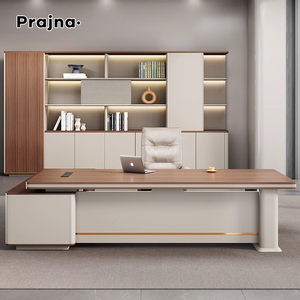 Escritorio ejecutivo, muebles de oficina de lujo, escritorio de madera para ordenador, mesa de trabajo para ordenador de oficina, hogar y oficina - Product Image 1