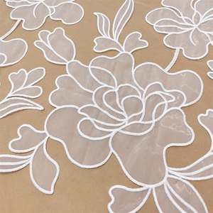 Handmade DIY thêu sequin ren vải rèm cửa mềm Hoa Wedding Dress trang trí lưới chất liệu cho hàng may mặc - Product Image 6