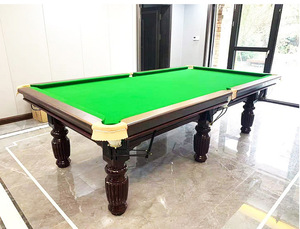 Table de billard classique de 10 pieds avec plateau en marbre volcanique et cadre en bois de haute qualité, accessoires de billard complets inclus - Product Image 4