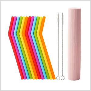 Pailles à café en Silicone réutilisables, 3 pièces, jeu de pailles écologiques pour Smoothie, bulle thé, vente en gros - Product Image 3