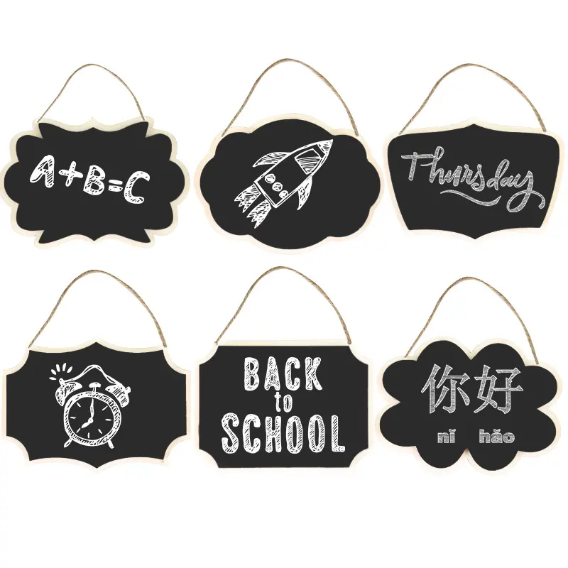 Valentine's Day creative wooden crafts small blackboard succulent price tag home party decoration ornaments message board
