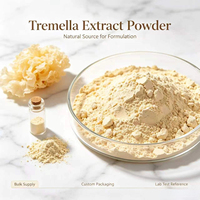 Poudre de Polysaccharide de Tremella de Qualité Supérieure, Extrait de Tremella Fuciformis, Matière Première Naturelle de Champignons pour Formules Végétales