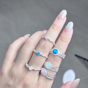 S925 pur argent <span class=keywords><strong>opale</strong></span> bague bijoux mode doigt bijoux lumière luxe classique <span class=keywords><strong>Noble</strong></span> réglable <span class=keywords><strong>opale</strong></span> anneau pour les femmes - Product Image 4