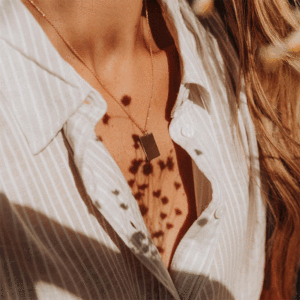 À la mode géométrique carré pendentif collier en acier inoxydable deux tons or argent minimaliste bijoux de mode pour les femmes Offre Spéciale - Product Image 4