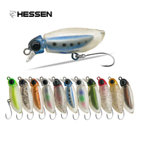 Leurre souple flottant silencieux 2,6g 38mm, type crayon, imitation insecte, pour la pêche en eau douce et au bar.