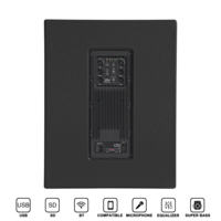 Subwoofer actif 4000W 18 pouces BT DSP Classe D 1000W RMS 128dB SPL Crossover réglable Boîtier en contreplaqué Système de scène bidirectionnel Live