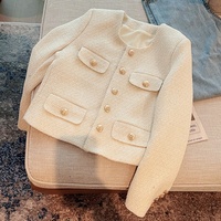 Manteau pour femme, nouveau style automne, élégant, à simple boutonnage, polyvalent, cardigan court