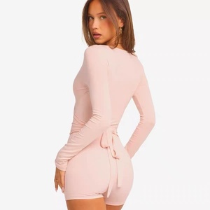 Haut court léger et réglable à col en V pour femmes, haut de <span class=keywords><strong>sport</strong></span> à manches longues avec cravate respirante, t-<span class=keywords><strong>shirt</strong></span> imprimé modal, grande taille - Product Image 4