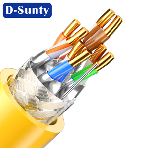 สายอีเธอร์เน็ต Cat7 23AWG สายทองแดงเปลือยแบบมีฉนวนป้องกัน SFTP ความยาว 1000 ฟุต 300 เมตร สายเคเบิลเครือข่ายอินเทอร์เน็ตพร้อมปลอกหุ้ม PVC - Product Image 5