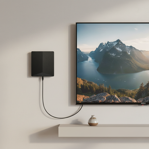 Antop <strong>Flat</strong> <strong>Panel</strong> Indoor TV <strong>Antenna</strong> for <strong>Digital</strong> HD TV (DVBT2/ATSC/ISDBT/DTMB) 22x24cm Steel &amp; Plastic UHF 28dB Gain 75 - Product Image 3