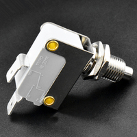 Micro-interrupteur à bouton-poussoir métallique 10MM 16A 1/2HP 125 250 VAC 0.6A 125VDC 0.3A 250VDC