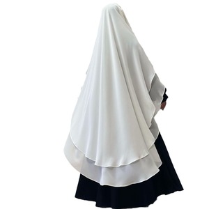 Crêpe Jazz de Haute Qualité, Vêtements Islamiques en Gros pour l'Aïd et le Ramadan, <span class=keywords><strong>Hijab</strong></span> Long de Prière pour Femmes Musulmanes, Khimar à Nouer à l'Arrière - Product Image 5